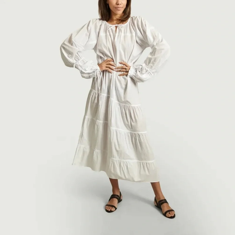 Malene Birger Amily Printed Patchwork Blue Midi Dress - Picture 10 of 14